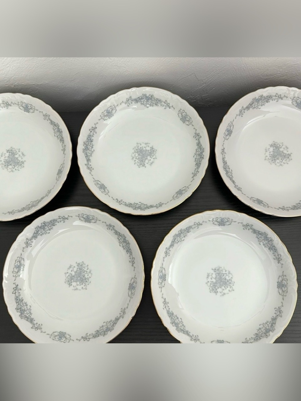 Rose China Florissant Coupe 5 Soup Bowls